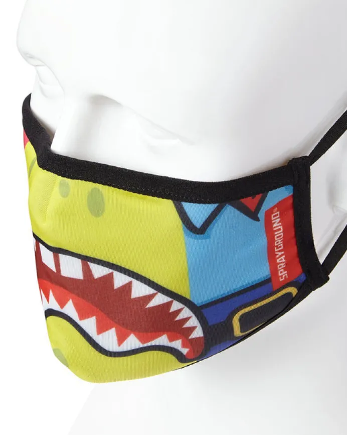 ADULT SPONGEBOB OG SHARK FORM FITTING FACE-COVERING