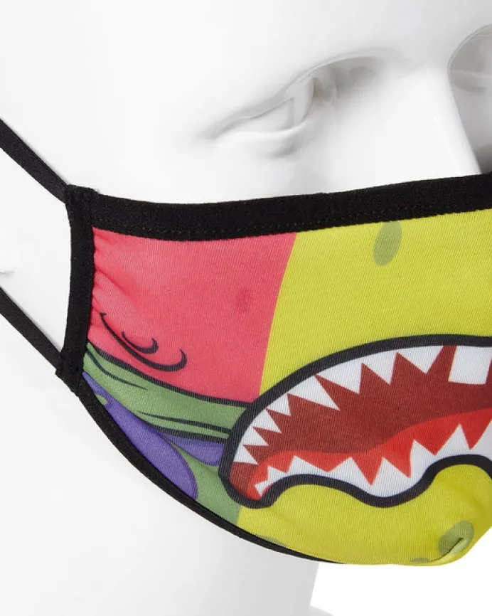 ADULT SPONGEBOB OG SHARK FORM FITTING FACE-COVERING