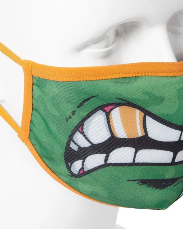 ADULT TMNT: MICHELANGELO SHARK FORM FITTING FACE-COVERING