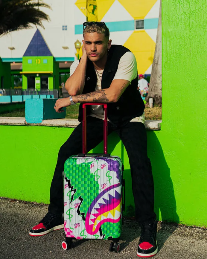 DREAMY TECHNICOLOR SHARKNAUTICS HARDSHELL CARRY-ON LUGGAGE