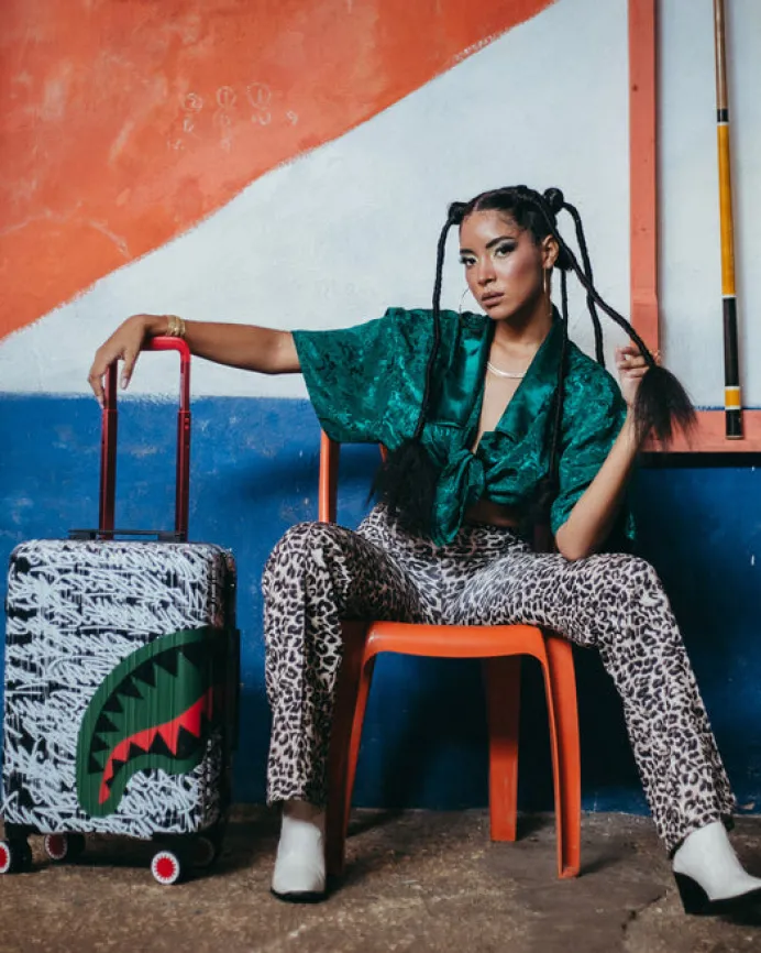 NIGHT NIGHT SHARKNAUTICS HARDSHELL CARRY-ON LUGGAGE