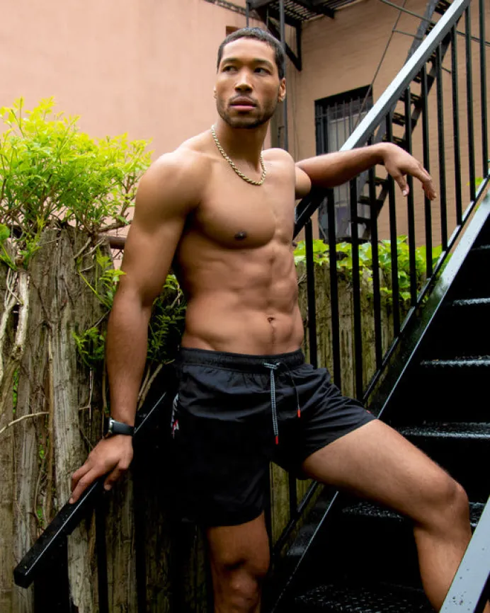 SHARK CENTRAL MIDNIGHT SWIM TRUNKS