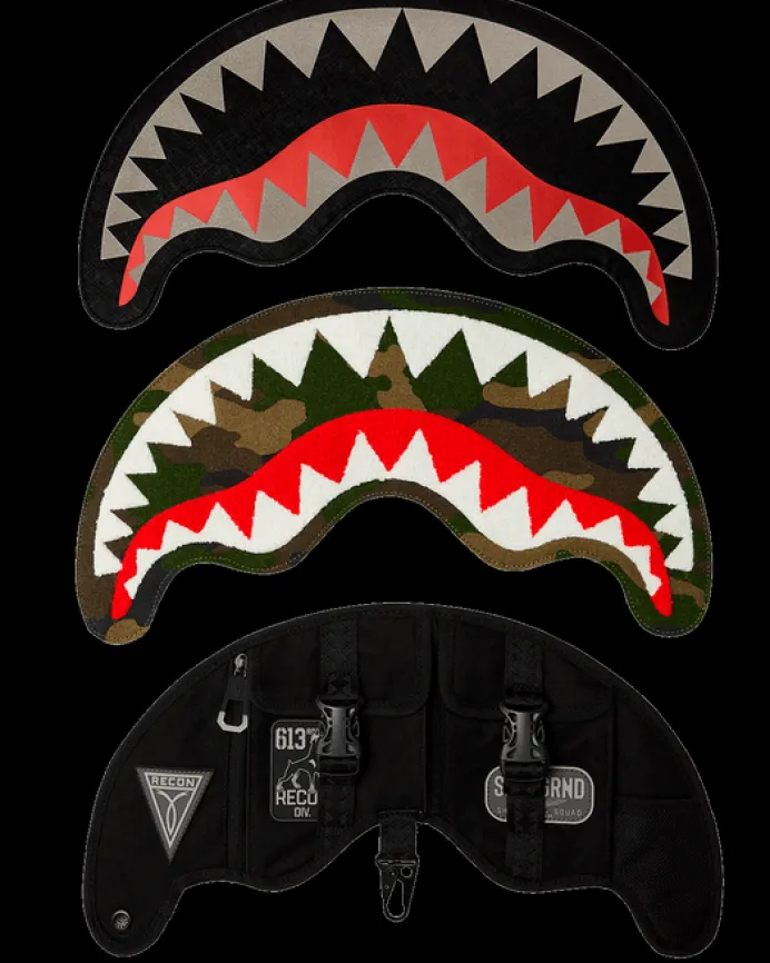 VELCRO SHARK - 3 INTERCHANGEABLE SHARKS BACKPACK (DLXV)